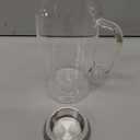 42OZ Glass Pitcher with Lid and Spout, Water Jug, 1250ml Carafe for Hot/Cold Water, Large Iced Tea Pitcher for Coffee, Juice and Homemade Beverage