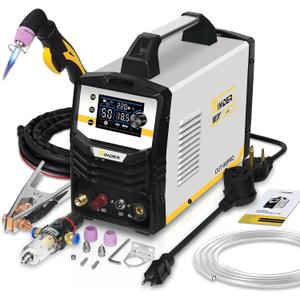 SSIMDER Plasma Cutter, 50 Amp Non-Touch Pilot Arc 110V/220V Plasma Cutter Machine, Large LED Display and 2T/4T, 3/4 inch Maximum Cut, IGBT Inverter Cutter for Repair, Metal Fabrication, Beginner, DIY