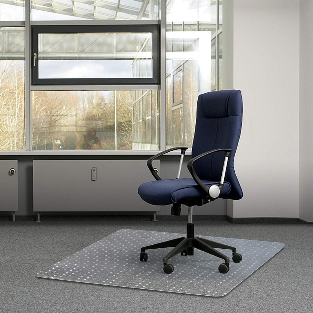 Kuyal Office Chair Mat for Carpets,Transparent Thick and Sturdy Floor Mats for Low and No Pile Carpeted Floors, with Studs (36" X 48" Rectangle)