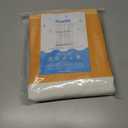 Awellife Boho Yellow Shower Curtain for Bathroom Farmhouse Cotton Stripe Tassel Shower Curtain Natural Texture 72" L x 60" W