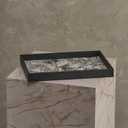 Leather Decorative Tray with Unique Animal Pattern, Organizer for Living Room Coffee Table, Ideal for Candle, Perfume, and Cosmetic Storage (14.8" x 10.2" x 1.4")