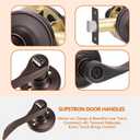 1 Pack Privacy Door Handle, Oil Rubbed Bronze Reversible Door Lever Perfect for Interior Door and Closet, Traditional Wave Style Privacy Door Lock