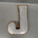 CraftyCrocodile 7" Galvanized Metal Letters for Wall Decor - 3D Letter J for Hanging & Freestanding - Unique Blend of Rustic, Vintage, Western, Industrial Styles