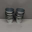 Juvale Mini Galvanized Buckets with Handle - Table Decor & Flower Centerpieces - Craft Pail for DIY Projects - Bulk Galvanized Buckets for Party Favors - 4.5"x 3.5", Pack of 12