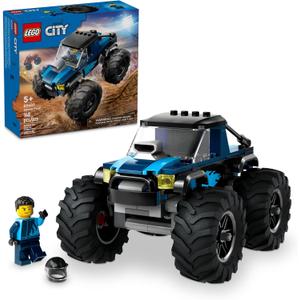 LEGO City Blue Monster Truck Off-Road Toy Playset with a Driver Minifigure, Imaginative Toys for Kids, Fun Gift for Boys and Girls Aged 5 Plus, Mini Monster Truck