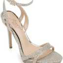 Jewel Badgley Mischka womens AriannaHeeled Sandal (10, Pewter)