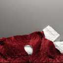 48-Inch Red Velvet Christmas Tree Skirt – Ruffled Holiday Tree Skirt for 6ft to 7.5ft Trees, Vintage Style Christmas Tree Base Cover, Soft Tree Skirt for Home & Gift Décor