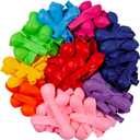 PartyWoo Assorted Colors Rainbow Balloons 100pcs 5 Inch Multicolor Colorful Primary Color Balloon for Graduation Baby Shower Unicorn Fiesta Flower Spring Rainbow Theme Birthday Party Decorations