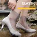SooGree Rain High Heel Covers Anti-slip Boots Covers High Heel Overshoes Rain Cover Waterproof High Heel Protector (Grey, One Size)
