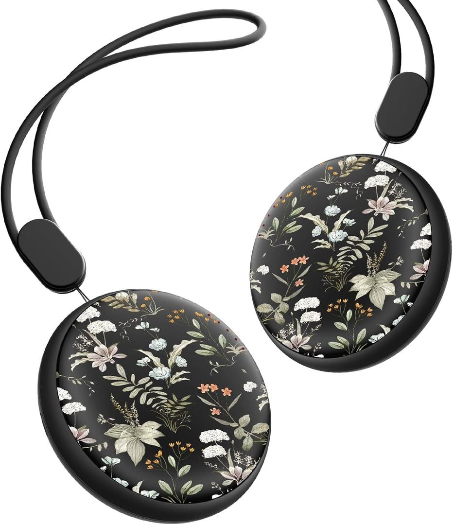 Palm Size Hand Warmers Rechargeable 2 Pack, 0.5S Instant Heating Ultra Slim Electric Hand Warmers, 5 Levels Heating AI Smart Chips, Hunting Camping Essentials, Great Gift for Wife, Husband(Black Gold)