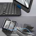 GreenLaw Keyboard Case for iPad mini 7 A17 Pro(2024) & Mini 6 (2021) 8.3", 360° Rotate Case for iPad mini 7th/6th Generation, Touchpad Keyboard with 7 Color Backlit, TypeC Rechargeable, Black