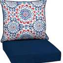 Arden Outdoor Deep Seat Cushion Set (1-Pack), 24 in x 24 in, Weather-Proof, Rain-Proof, Fade Resistant Patio Cushion for Chair, Sofa, and Couch Clark Blue