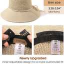 FURTALK Beach Hats for Women Summer Straw Sun Hat Wide Brim Crochet Hats (L)