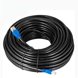 AURUM CABLES CAT5e Outdoor Waterproof Ethernet Cable with 24AWG RJ45 Plugs 350MHz Direct Burial Network Internet Cable for Data LAN Routers Modems Black 250 ft 1 Pack