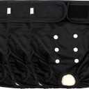 Langsprit Washable Female Dog Diapers (3 Pack)  No Leak Reusable Diapers for Doggy Female in Period  Highly Absorbent Dog Heat Panties with Adjustable Snaps Black L Size