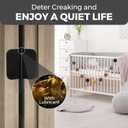 30 Pack Rounded Black Door Hinges Matte 3.5 Inch 5/8" Radius Interior 3 1/2 Inch Flat Iron Bifold Residential Standard Bedroom Interior Exterior and Closets Doors 3 "x 3 " Heavy Duty Hardware