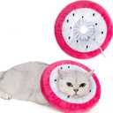 ANWA Adjustable Cat Cone Collar Soft, Cute Cat Donut Collar After Surgery, Kitten Recovery Cones to Stop Licking (Small (under 7 lbs))
