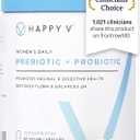 Happy V Dr. Formulated Vaginal Probiotics for Women Odor & Itch Support, Urinary & Gut Health, pH Balance | Womens Daily Probiotic with Patented Prebiotics & Lactobacillus for Feminine Wellness, BBD: 12/2027