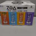 ZOA Zero Sugar Energy Drinks, Variety Pack - Sugar Free with Electrolytes, Healthy Vitamin C, Amino Acids, Essential B-Vitamins, and Caffeine from Green Tea - 12 Fl Oz (Pack of 12)