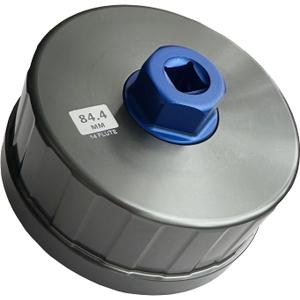 TIWAN Precision CNC Machined Aluminum Oil Filter Wrench, 84mm 14-Slot Oil Filter Cap Removal Tool Compatible with Mercedes, Dodge, Jeep