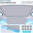 2026 Upgrade Sunshade Roof For Tesla Model 3 Highland 2022-2026 [No-Gap/Sag-Free] Heat Insulation Glass Roof Sunshade Sunroof for Tesla Model 3 Accessories 2026 2025 2024 202 2022 Beige