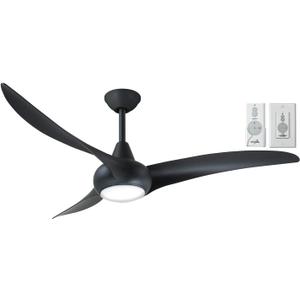 MINKA-AIRE F844-CL Light Wave 52" Ceiling Fan, Coal Finish with Additional Wall Control