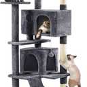 Yaheetech 70in Multi-Level Cat Tree Tall Cat Tower Cat Furniture with Condo, Scratching Posts & Dangling Ball for Indoor Cats Activity Center, Dark Gray