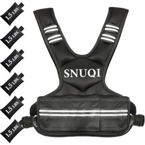 Adjustable Weighted Vest for Men and Women 9-18lbs Weighted Vest with 6 Ironsand Weights for Home Workouts Adjustable Body Weight Vest Exercise Set for Cardio and Strength Training (black) 9-18 lb.