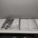 DINDON 2 Tier Pull Out Cabinet Organizer (17" W X 21" D), Double Tier Wire Basket Slide Out Shelf Storage for Kitchen Base Cabinet, Chrome Finish
