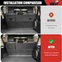 Seat Back Cover Compatible with 2018-2025 Jeep Wrangler JL Unlimited 4 Door 4X4, Cargo Mat All-Weather Protection Cargo Liner Rear Trunk Liner for 2024 Jeep Wrangler JL/JLU Accessories