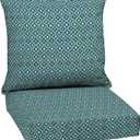 Arden Outdoor Deep Seat Cushion Set, 24 in x 24 in, Weather-Proof, Rain-Proof, Fade Resistant Patio Cushion for Chair, Sofa, and Couch Alana Tile