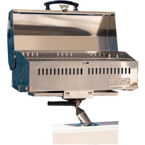 Magma Cabo Grill - Marine-Grade Stainless Steel Barbecue Grill for Boats - Portable Propane Gas with 9x18 Grilling Surface - Heat-Resistant Handle, Fold-Away Legs - Ideal Boat Accessory
