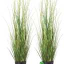 Jexine 2 Pcs 4 ft Tall Artificial Grass Plant Potted Artificial Greenery Floor Plants Faux Pampas Grass Tall in Pot for Housewarming Gift House Garden Bathroom Lobby Outdoor Decoration