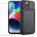 Battery Case for iPhone 14 Pro Max/14 Plus/13 Pro Max,[2025 Upgraded] 8600mAh Ultra-Slim Portable Extended Charger Case Cover for iPhone 13 Pro Max/14 Pro Max/14 Plus Charging Case (6.7 Inch)-Black