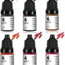 Tattoo Ink Permanent Eyebrow Make up Pigement for Eyebrows Eyeliner Lips Microblading Supplies for Eyebrow Machine Pigment Set for Professional Beauty Supplies (6 Colors)