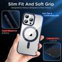 SUCGLES for iPhone 14 Pro Max Case with MagSafe [Ultra Strong Magnetic] [12FT Military Drop Protection] [Shockproof Bumper] Slim Thin Mag Safe Promax Phone Cover for Apple 14pro Max (Navy Blue)