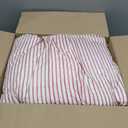 Lush Decor Throw Blanket Farmhouse Stripe, 60" x 50", Red