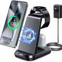 Wireless Charger for Samsung Phones Watch Earbuds(Not for Z Flip & A Serie-Phone),SWIO 3 in 1 Charging Station for Galaxy Watch 7/Ultra/6/5/4/3,S25 S24 S23 S22 S21 S20/Note 20 10/Z Fold 4 3,Buds/2/Pro