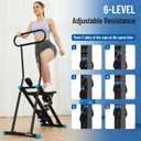 HXD-ERGO Stair Stepper for Home, New Version 6 Adjustable Resistance Vertical Climber Cardio Exercise Machine, Folding Stair Climber for Full Body Workout with Adjustable Handlebar