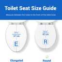 Plus Toilet Seat Round, Slow Close Toilet Seat, No-Slam, Magnetic Quick-Release Easy Clean, Easy Installation, SecureGrip Bumpers, Wobble-Free, Adjustable Fit, Plastic, White