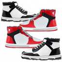 Boy Shoes Balloon/Basketball Sneaker/Tennis Sports Logo Decoration/Foil Balloon/Check Mark Shoes/Father Birthday Decorations (Black+red 4 Pcs)