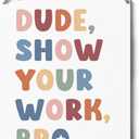 2 x Xiolcxdr Funny Classroom Wall Art Decor First Day of College Daycare Gift Math Geometry Science History Music Teacher Gifts Teacher's Day Gifts for Women Man Class Prints Wall Sign, 8x10inch