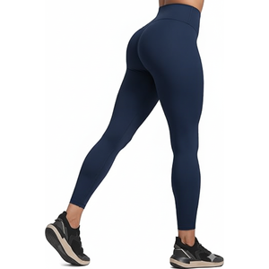 CRZ YOGA Secretsculpt Butterlift Workout Leggings 25" - No Front Seam High Waisted Womens Yoga Pants Booty Scrunch Butt S Dark blue