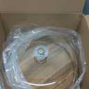 Cake Stand with Lid, Acacia Wood 12in Round Cake Holder, 2-in-1 Dessert Table Display Set & Charcuterie Board for Cheese, Chips & Dips, Nachos, Fruit Platter, Large Acrylic Cake Dome Cover