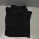 Hanes mens Short Sleeve X-temp W/ Freshiq Polo Shirt, Black, Large US
