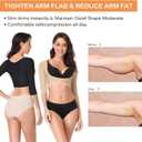 woahee Women's Arm Shaper Plus Size Arm Faja Compression Sleeve Garment Post Surgical Arm Shapewear (Black, S)