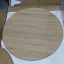 FINECASA Wooden Round Coffee Table, Curved Leg, Accent Couch, Coffee Table for Livingroom, Round Wood Table, 36 x 18 Inches, Natural (Center)
