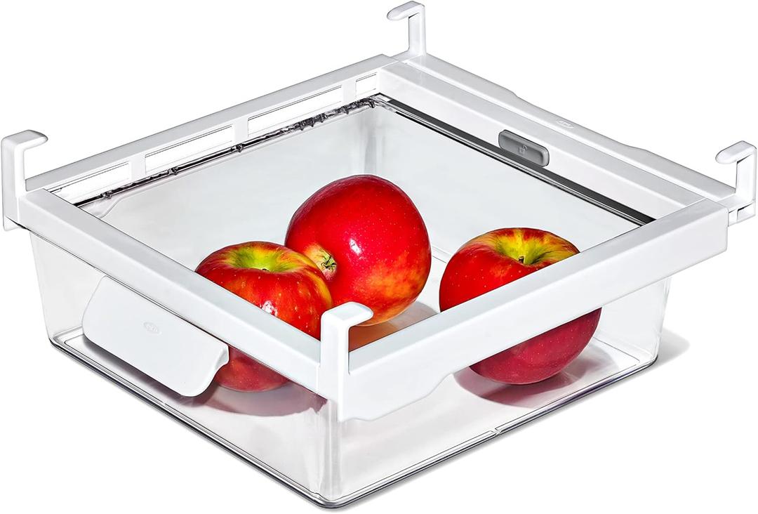 OXO Good Grips Fridge Undershelf Drawer 10 in - for Deli Meat, Cheese, Produce and More,Clear