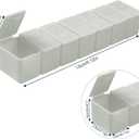 2 x Weekly Small Pill Organizer, 7 Day Pill Case, Daily Vitamin Case Medicine Box, Pill Containers for Medicine Supplements Fish Oil(2Pcs,Grey)