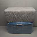 2 Pcs High Density Foam Floor Pillow - Upgraded Large Pillows Seating for Adults - Outdoor Floor Cushion with Soft Tufted Cover - Yoga Pillows for Sitting On Floor - 22 Inch Light Gray